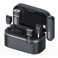 Microfono senza fili Lavalier risvolto Cordless registrazione microfono per intervista Video Podcast Vlog Youtube