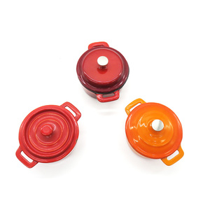 Mini-<span class=keywords><strong>cocotte</strong></span> en fonte émaillée <span class=keywords><strong>de</strong></span> 10 cm et faitout écologique - Product Image 1