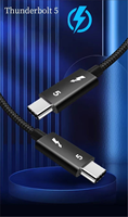 Câble Thunderbolt 5 USB-C 5.0 Chargeur de données 80 Gbps PD 240 W Affichage vidéo 16K UHD