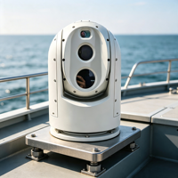 Plataforma Giratoria PTZ Esférica Marina con Estabilización Giroscópica, Zoom Óptico 30x, Telémetro Láser de 3 km para Montaje en Barco
