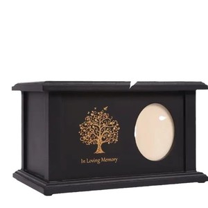 Pet Urn Wooden Rectangle Durable Storage <b>Box</b> For Cat Dog <b>Memorial</b> Photo Frame - Product Image 5
