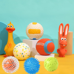 Jouet pour chien écologique de style dessin animé, jouet à mâcher en latex pour animaux de compagnie, émettant des sons - Product Image 1