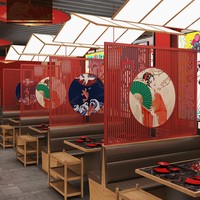 Nouvelle cloison rotative de style chinois pour restaurants branchés, hôtels, salles à manger, cafés, bureaux, décoration.