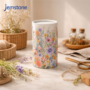 Flacon de parfum en verre de haute qualité OEM, tube cylindrique, boîte cadeau, huile essentielle, emballage en tube de papier avec impression couleur intégrale - Product Image 1