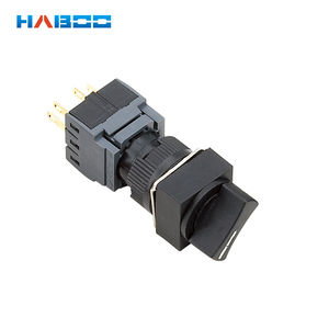 HABOO16mm Interruptor selector Momentáneo ON-OFF Botón pulsador impermeable de 2 posiciones con enganche - Product Image 3