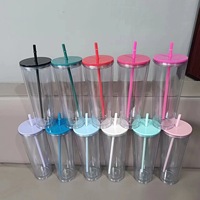 Nouveauté 2027 – Tasse conique personnalisée en acrylique à double paroi de 24 oz avec couvercle et paille – Vente chaude