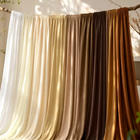 Rideaux de fond en soie de lait 10x10FT avec panneaux pour décoration de fête d'anniversaire et de mariage, fournitures en tissu polyester - Vente en gros