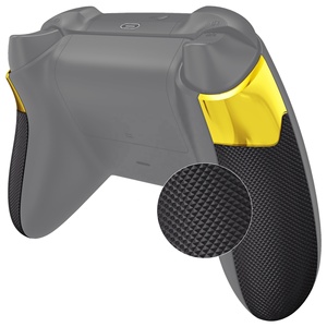 Poignées en caoutchouc antidérapantes chromées or, panneaux arrière de remplacement, rails latéraux pour manette Xbox Series X S - Product Image 1
