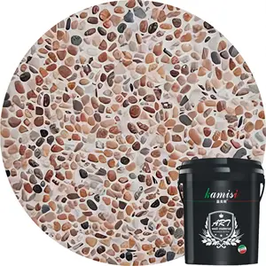 고경도 수지 모래 접착제 색상 모래 석재 페인트로 직접 긁힌 새로운 유형의 벽 및 바닥 석재 페인트