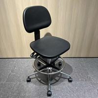 Chaise de réception ergonomique, chaises de caissier pivotantes réglables en hauteur, tabourets inclinables en cuir polyuréthane, garantie de 3 ans