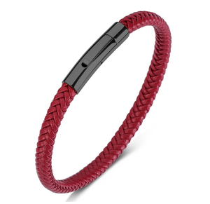 Bracelet en cuir fait main pour hommes bracelets en cuir tressé pour hommes - Product Image 5