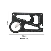 LFEDC Edc Outil multifonction en acier inoxydable 420 pour la survie en plein air, outil de défense personnelle, porte-cartes de crédit avec règle et couteau
