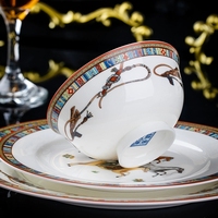 Service de table en porcelaine élégant et durable, compatible lave-vaisselle et sans plomb, service de table pour la famille, design moderne, vaisselle de luxe