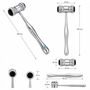 เครื่องมือผ่าตัดกระดูกและข้อแบบใช้มือ AL Mida Healthcare Hammer ทำจากเหล็กกล้าไร้สนิม ได้รับการรับรองมาตรฐาน CE ระดับ I สำหรับใช้ในหู คอ จมูก - Product Image 5
