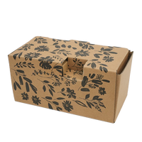 Boîte d'emballage pour plantes en carton ondulé avec impression de logo personnalisé, boîte d'emballage pour le transport de plantes en kraft imprimé