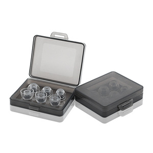 Silicone Earphone <b>Covers</b> 6-Pack Anti-Slip In-<b>Ear</b> Headphones Replacement Tips Transparent Soft Fit Storage Box Included - Product Image 1