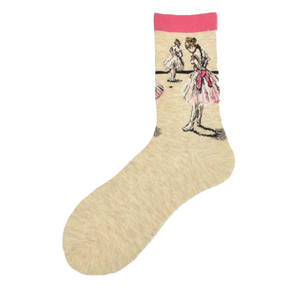 جوارب رجالية بالجملة بتصميم فان جوخ على طراز هاراجوكو، قطنية مريحة وملونة ومرحة بتصميم ثلاثي الأبعاد وشعار عتيق - Product Image 4