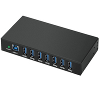 7-poorts USB 3.0 transmissiehub 48W voedingsadapter USB-A hogesnelheidsoverdracht voor desktopcomputers/laptops/printers/camera's