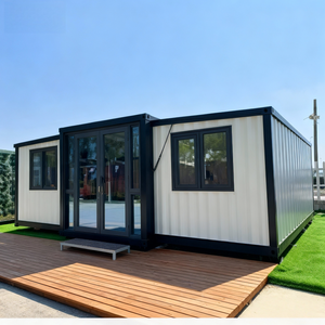 Casa Container Prefabbricata Modulare Espandibile a Doppia Ala in Stile Fattoria Moderna con Pannelli Sandwich in Acciaio da 20 Piedi - Product Image 1