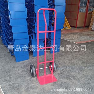 Portable Two Wheeled Handcart Steel Red Industrial <b>Tool</b> <b>Cart</b> 1310x550x460 Ht1805 Simple <b>Cart</b> - Product Image 2