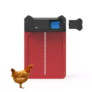 Chicken Coop Door , Chicken Door with Timer and Light Sensor , Solar Powered Plastic Auto Chicken Coop Door