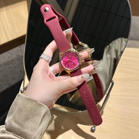 Montre pour femme Explosive Western Queen Mother, Saturne, or rose, boîtier en acrylique écologique, perle, mode rétro élégante, quartz