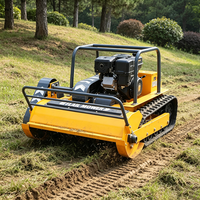Tondeuse autoportée télécommandée pour jardin et ferme, 9 CV, à essence, à chenilles, avec fonctions de coupe et de paillage, à braquage zéro