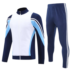 Survêtements de football personnalisés avec logo survêtements de sport pour hommes adultes veste de football kits de football kit de football à fermeture éclair survêtement de football - Product Image 5