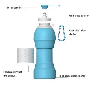 Botella de Agua Plegable de Silicona de 580 ml, Libre de BPA, Reutilizable, para Niños, Bicicleta, Correr, Gimnasio, Deportes al Aire Libre - Product Image 5