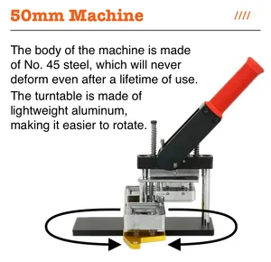 Hot Bán Điều Kiện Mới 2 "X 2" Vuông (50X50Mm) Của Nhãn Hiệu Báo Chí Tủ Lạnh Nam Châm Nhà Sản Xuất Máy Nút Làm Máy - Product Image 2