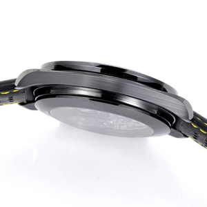 Reloj Mecánico Deportivo para Hombre, Edición Limitada de Lujo, Esfera de Cerámica, Correa de Cuero Negra, Cronógrafo, Esqueleto, Resistente al Agua, Luminoso - Product Image 5