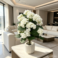 Arbre d'hortensia artificiel réaliste en pot, fausse plante d'hortensia, faux bonsaï pour intérieur, maison, bureau, hall d'hôtel, mariage