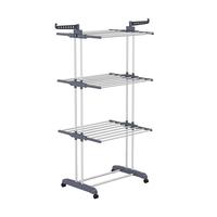 Tendedero de Ropa Multifuncional de Pie, Plegable, Móvil, para Interiores