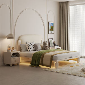 <span class=keywords><strong>Lit</strong></span> pour enfants de style crème, <span class=keywords><strong>lit</strong></span> pour garçon et fille, design princesse, meubles de chambre à coucher en bois moderne, <span class=keywords><strong>lit</strong></span> <span class=keywords><strong>suspendu</strong></span> blanc simple - Product Image 4