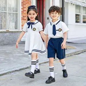 幼儿园校服夏季英式大学风格儿童校服运动服小学生班级校服运动服