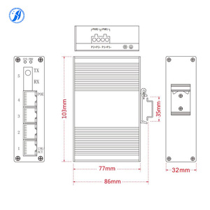 Công nghiệp cấp 100 Meter Ethernet chuyển đổi một sợi quang bốn cổng điện có tính năng SNMP PoE VLAN chức năng RJ45 giao diện điều khiển - Product Image 5