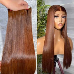 Cutícula alineada Super doble dibujado hermoso artículo caliente barato hueso recto vietnamita pelucas de cabello crudo belleza extensiones de cabello humano - Product Image 5