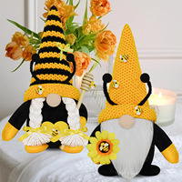 Poupée sans visage Rudolf du Festival des Abeilles, poupée tricotée Abeille Sénior Tournesol, décoration