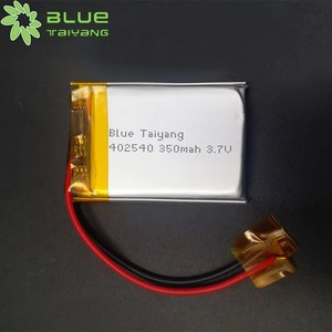 Batería de Litio Recargable Personalizada 402540, Batería de Polímero de Litio de 3.7v 350mah, Batería Lipo Recargable de 350v - Product Image 1