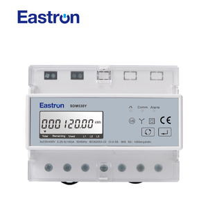 Eastron sdm530y MID B + D chứng nhận 100A kết nối trực tiếp Din Rail gắn ba giai đoạn năng lượng mét với chức năng trả trước - Product Image 1