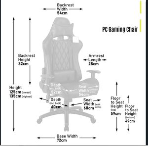 Silla Gaming LED RGB con Luces de Colores 180 °   Silla Giratoria Ergonómica Reclinable con Respaldo Alto y Estructura de Acero Resistente - Product Image 6