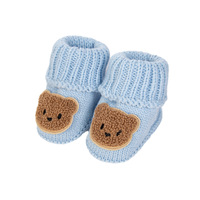 Chaussettes de marche pour bébé, chaussettes en coton tricoté antidérapantes avec motif d'ours 3D, pour ramper, de 0 à 12 mois