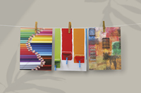 Personnalité personnalisée papier impression voyage cartes postales Art esthétique adolescente Photo Art mur photos Collage Kits pour la décoration intérieure