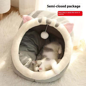 Coussins écologiques pour animaux de compagnie, lits pour chats et chiens, lits en forme de lapin semi-fermés, confortables pour animaux de compagnie - Product Image 5