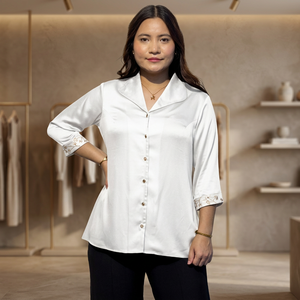 Camisa de Corte Holgado para Mujer con Cierre de Botones para Comodidad Diaria y Estilo Moderno, Compre Directamente del Proveedor - Product Image 3