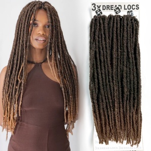 Ombre <span class=keywords><strong>ผม</strong></span><span class=keywords><strong>สี</strong></span>บลอนด์18นิ้ว3X dreadlocks 36เส้นลวดถักโค<span class=keywords><strong>ร</strong></span>เชต์<span class=keywords><strong>สี</strong></span>ดำ - Product Image 1