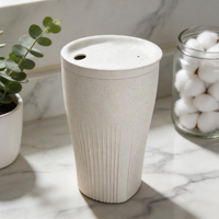 Mug de voyage en plastique PP de qualité alimentaire, directement de l'usine, tasse à café portable, design moderne minimaliste, couvercle amovible, pour boire directement