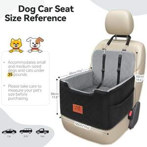 كلب صغير متوسط الحجم معزز رغوة الذاكرة 2 مقعد سيارة قابل للفصل قابل للغسل سرير الحيوانات الأليفة السفر التفاعلية لعب الحركة - Product Image 6