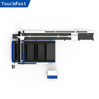Touchfast CNC métal coupe Fiber Laser Cutter plaque et Tube 5 axes Fiber Lazer découpeuse 4000W