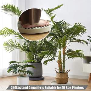 <span class=keywords><strong>Plateau</strong></span> en plastique rond <span class=keywords><strong>à</strong></span> <span class=keywords><strong>roulettes</strong></span> robuste <span class=keywords><strong>pour</strong></span> pot de fleur intérieur et porte extérieure - Product Image 6